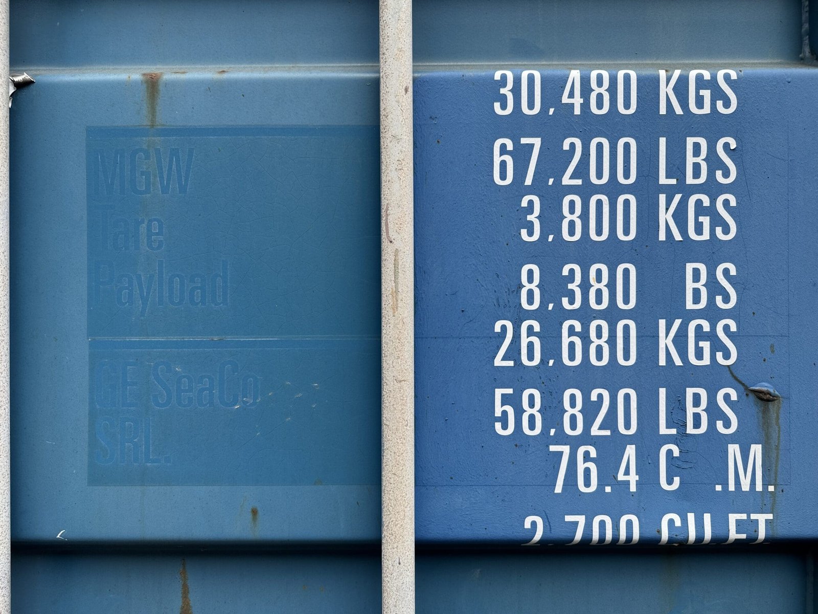 40ft Used High Cube Shipping Container - Wind & Watertight - Blue - Unit GESU514998-5 - Image 5