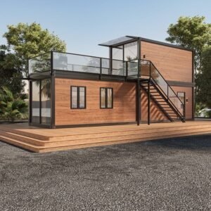 1BHK Duplex Container Home with Rooftop Deck - Fully Furnished 2-Story Prefab Tiny House, Modular Kitchen & Bathroom
