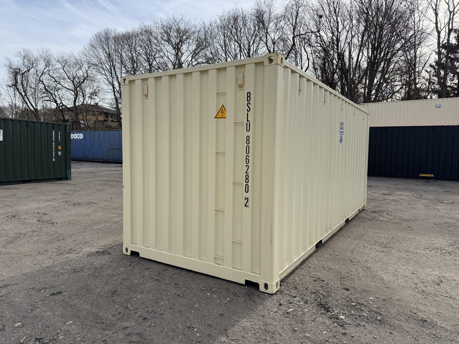20ft New Shipping Container - Wind & Watertight - Beige - Unit BSLU806280-2 - Image 12