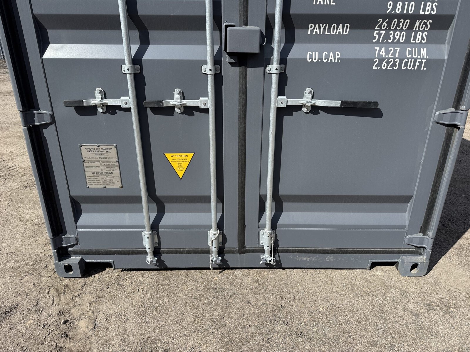 40ft New High Cube Shipping Container - Wind & Watertight - Dk Gray - Unit EPQU644763-0 - Image 6