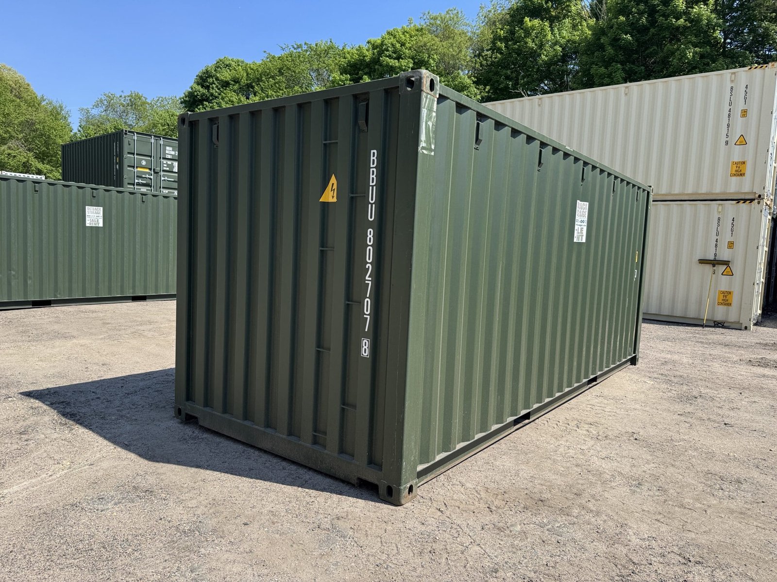 20ft New Shipping Container - Wind & Watertight - Green - Unit BBUU802707-8 - Image 11