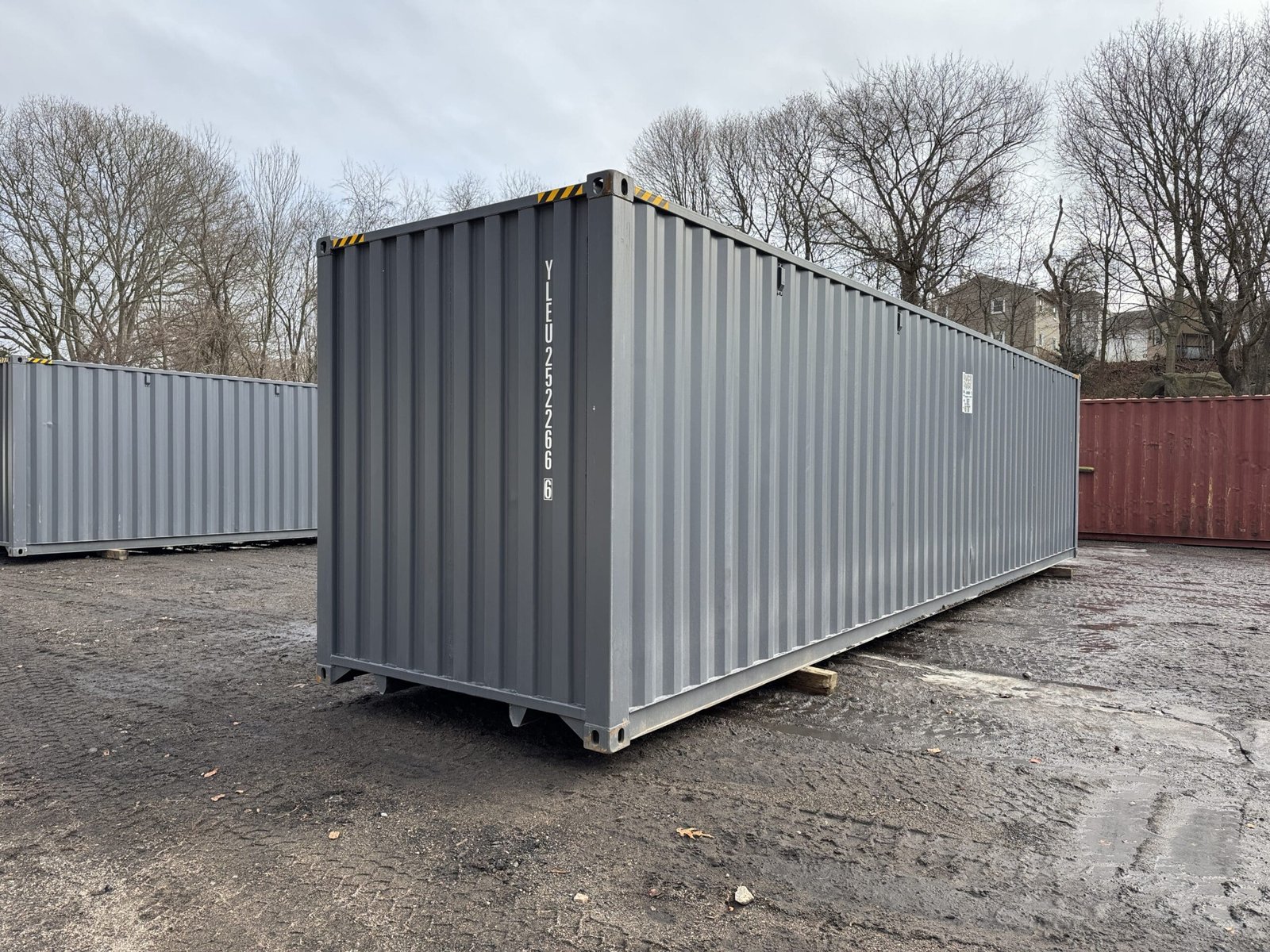 40ft New High Cube Shipping Container - Wind & Watertight - Dk Gray - Unit YLEU252266-6 - Image 12