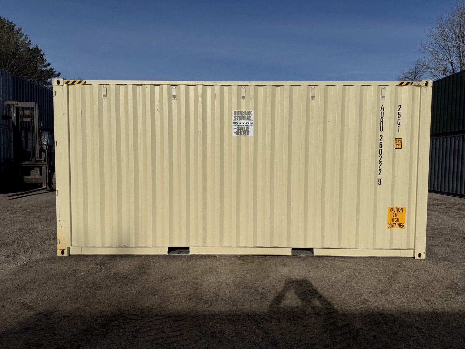 20ft New High Cube Shipping Container - Wind & Watertight - Beige - Unit AURU260222-9 - Image 9