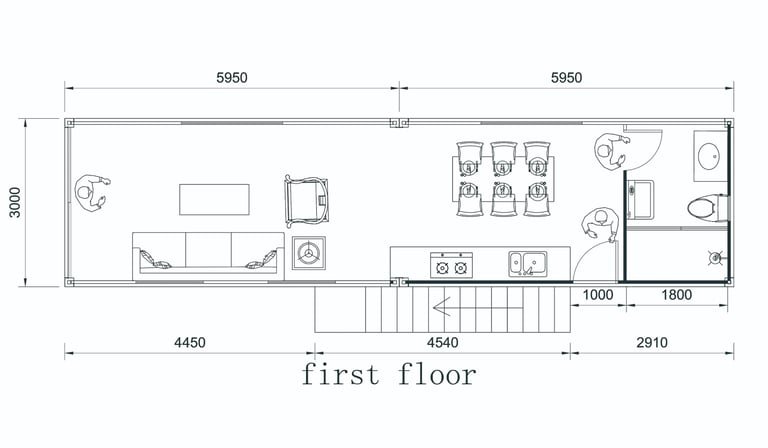 1BHK Duplex Container Home with Rooftop Deck - Fully Furnished 2-Story Prefab Tiny House, Modular Kitchen & Bathroom - Image 5