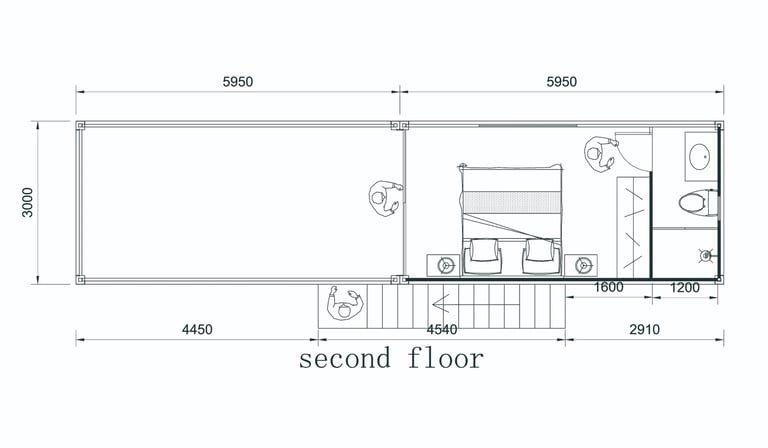 1BHK Duplex Container Home with Rooftop Deck - Fully Furnished 2-Story Prefab Tiny House, Modular Kitchen & Bathroom - Image 7