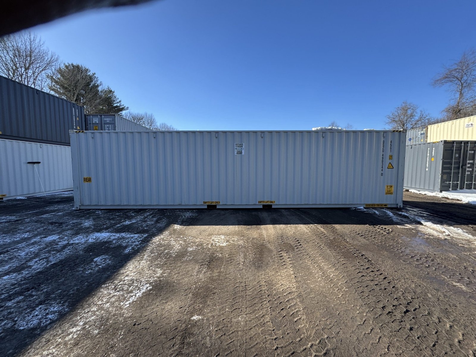 40ft New High Cube Shipping Container - Wind & Watertight - Gray - Unit DSZU490344-0 - Image 9