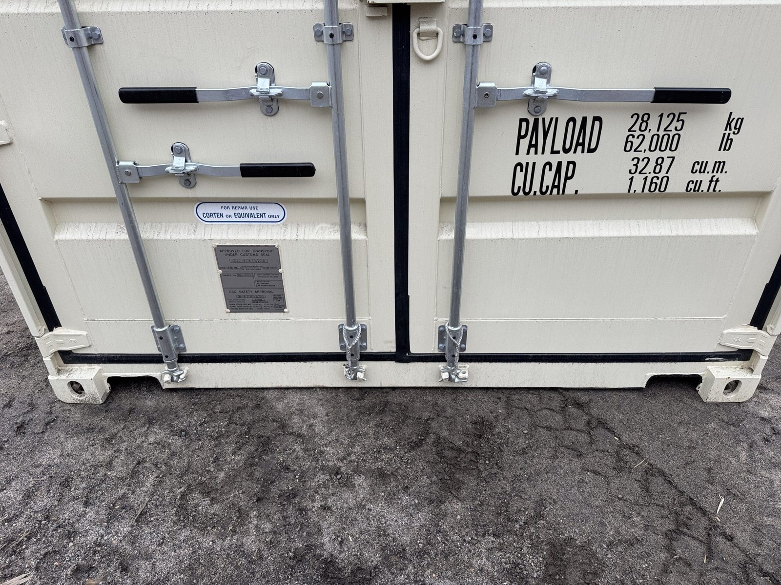 20ft New Shipping Container - Wind & Watertight - Beige - Unit BSLU241108-6 - Image 6