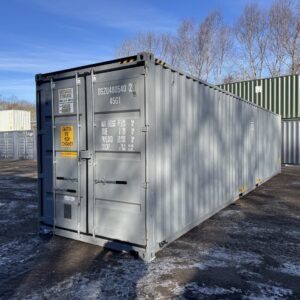 40ft New High Cube Shipping Container  -  Wind & Watertight  -  Gray  -  Unit DSZU480540-2
