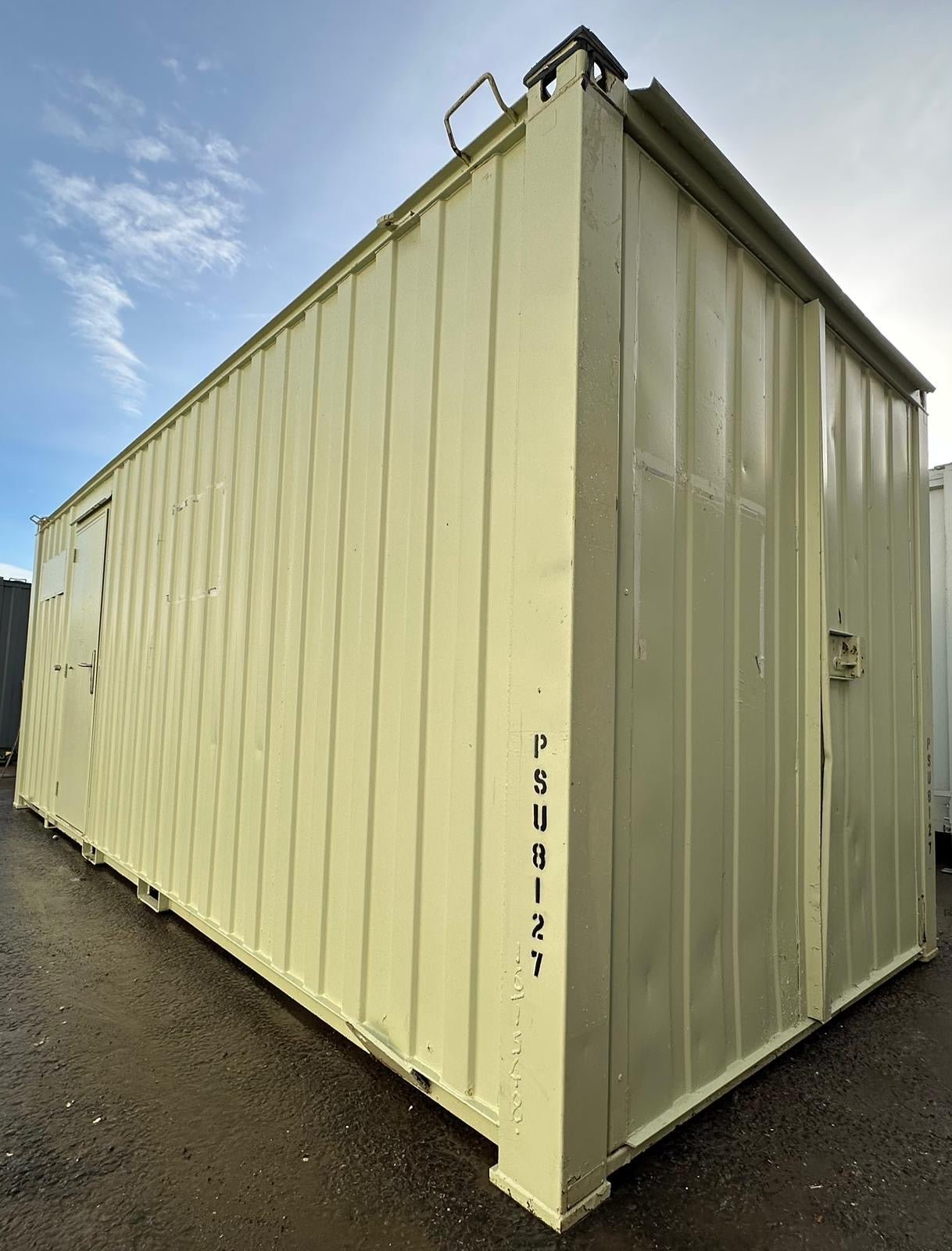 21x8ft - Office & Storage Unit 50/50 Split - Cabin / Container Store - Portable Anti-Vandal Building