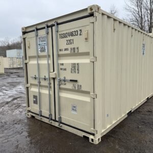 20ft New Shipping Container  -  Wind & Watertight  -  Beige  -  Unit TGSU244633-2