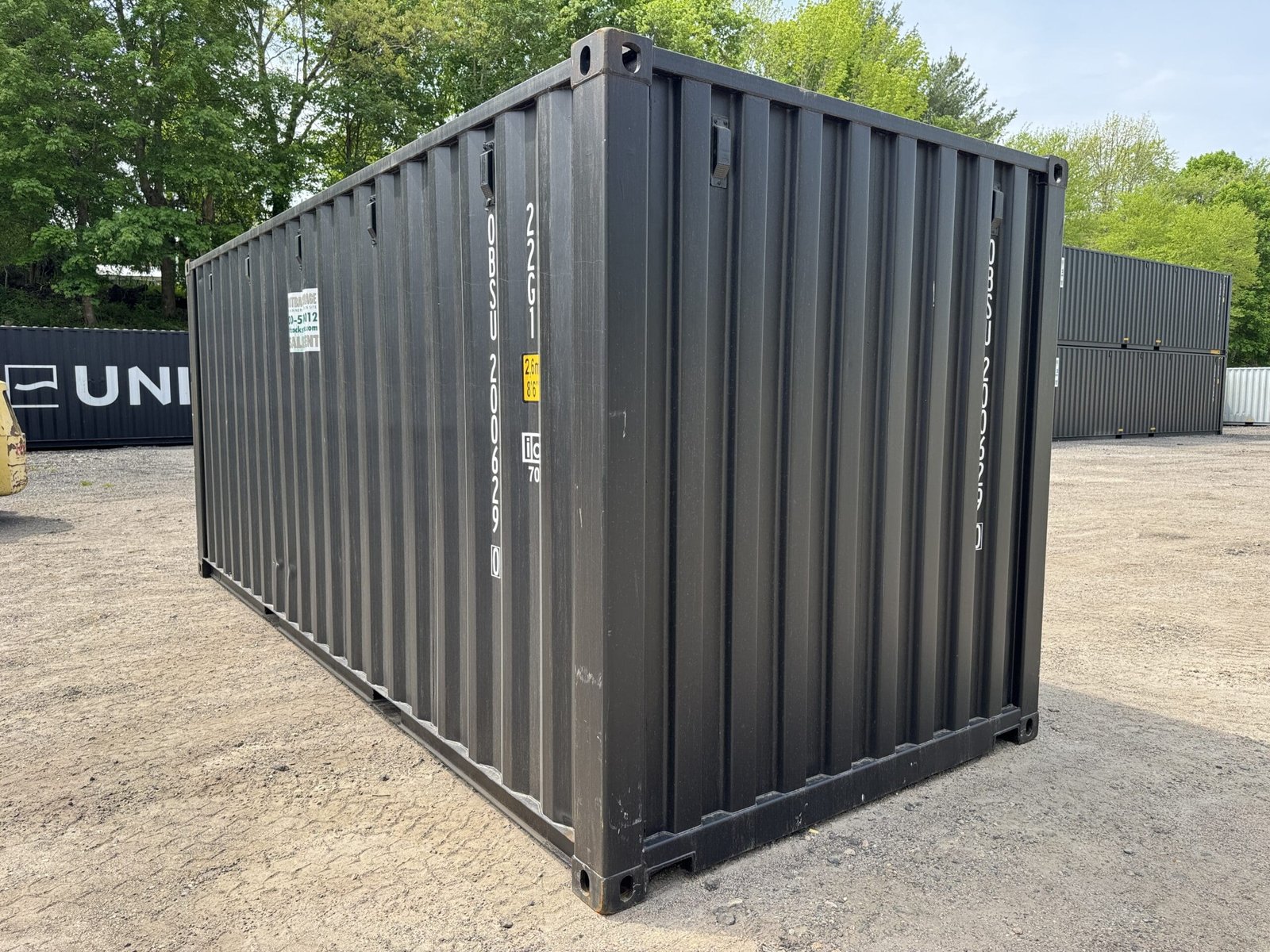 20ft New Shipping Container - Wind & Watertight - Black - Unit OBSU200629-0 - Image 8