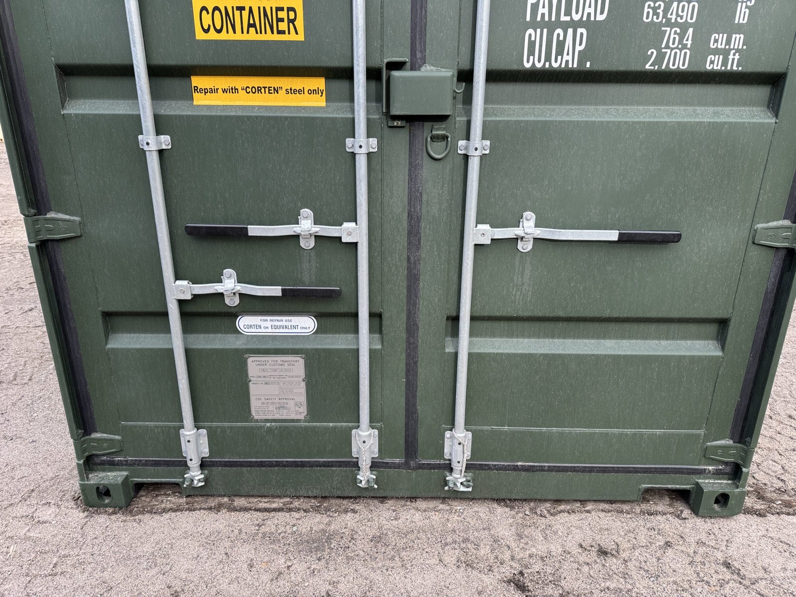 40ft New High Cube Shipping Container - Wind & Watertight - Green - Unit BBUU480290-0 - Image 6