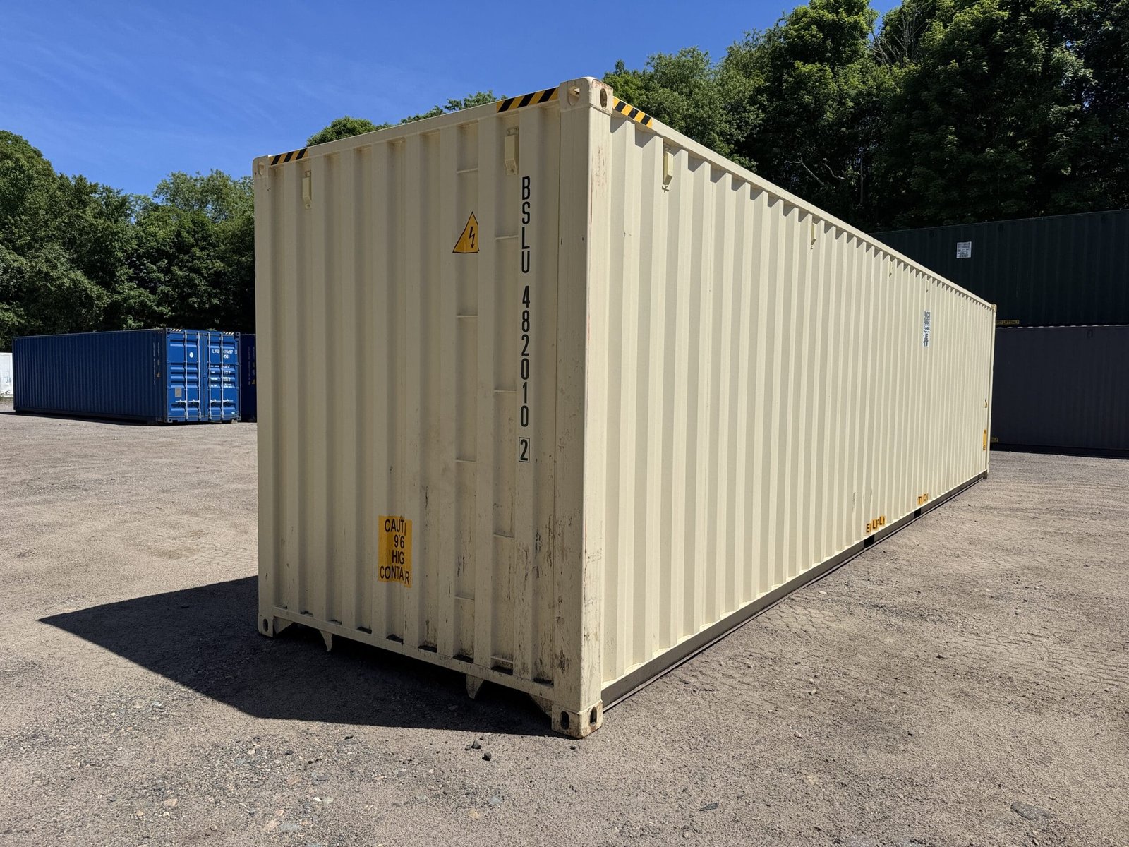 40ft New High Cube Shipping Container - Wind & Watertight - Beige - Unit BSLU482010-2 - Image 12
