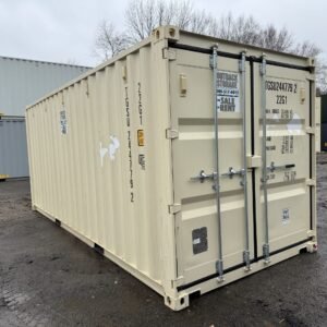 20ft New Shipping Container  -  Wind & Watertight  -  Beige  -  Unit TGSU244779-2