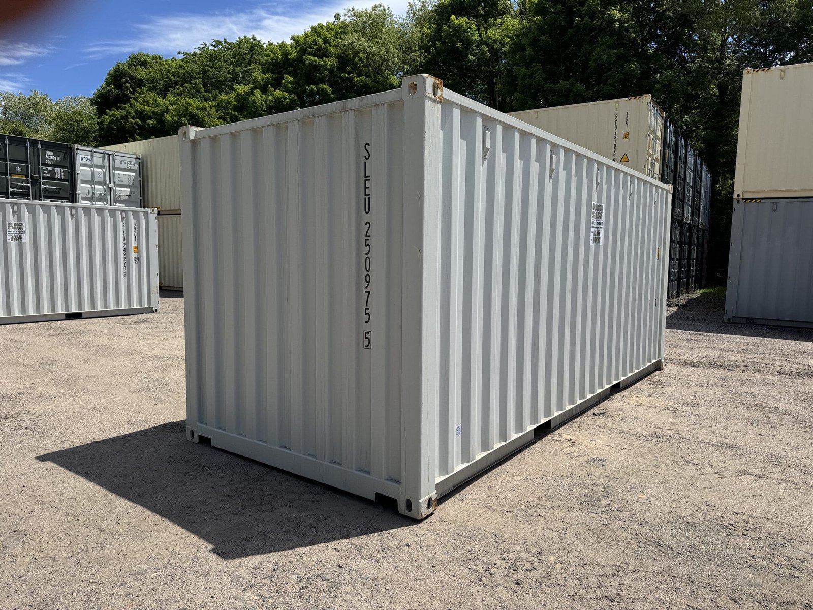 20ft New Shipping Container - Wind & Watertight - Gray - Unit SLEU250975-5 - Image 11