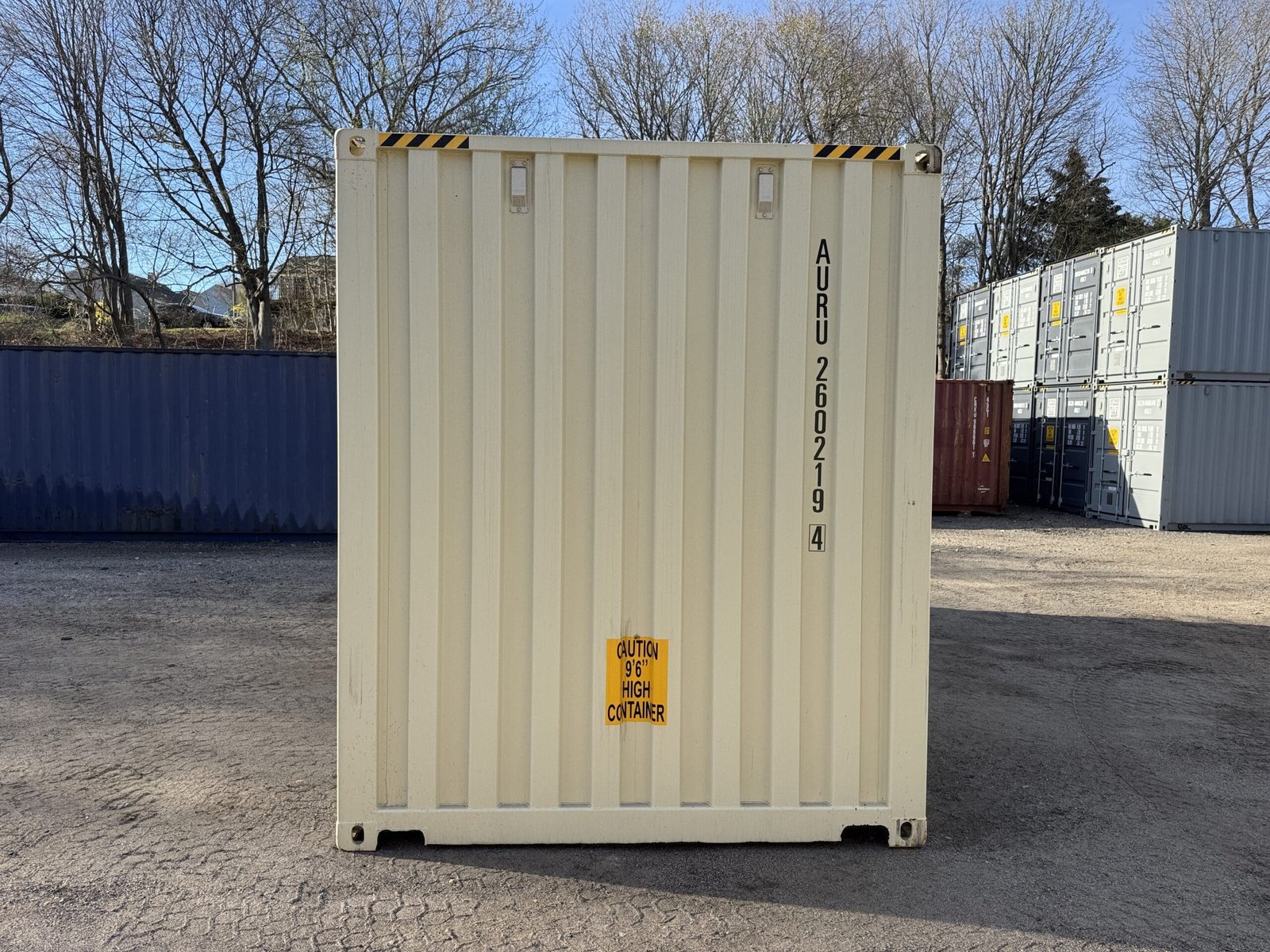 20ft New High Cube Shipping Container - Wind & Watertight - Beige - Unit AURU260219-4 - Image 11