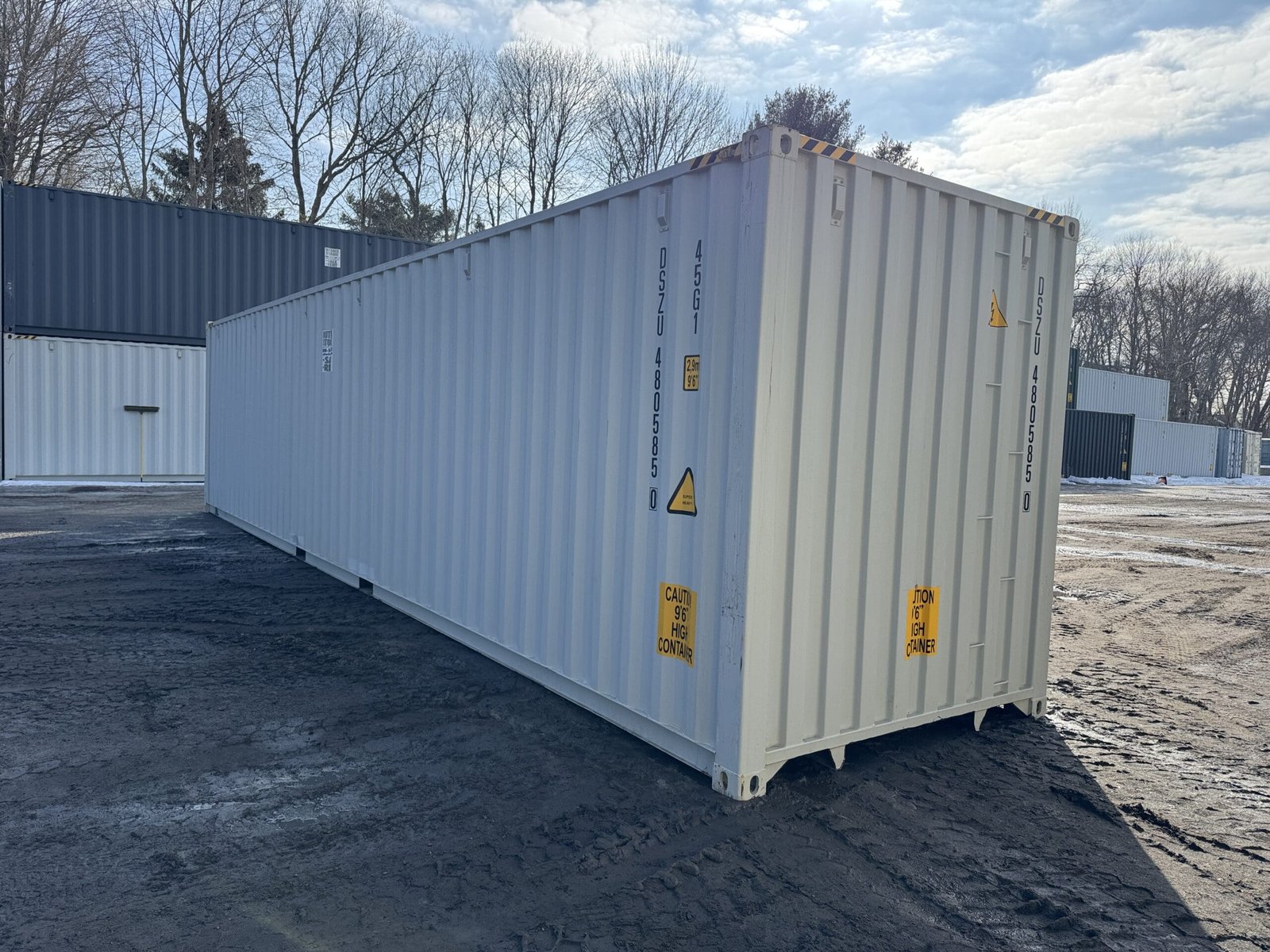 40ft New High Cube Shipping Container - Wind & Watertight - Gray - Unit DSZU480585-0 - Image 9