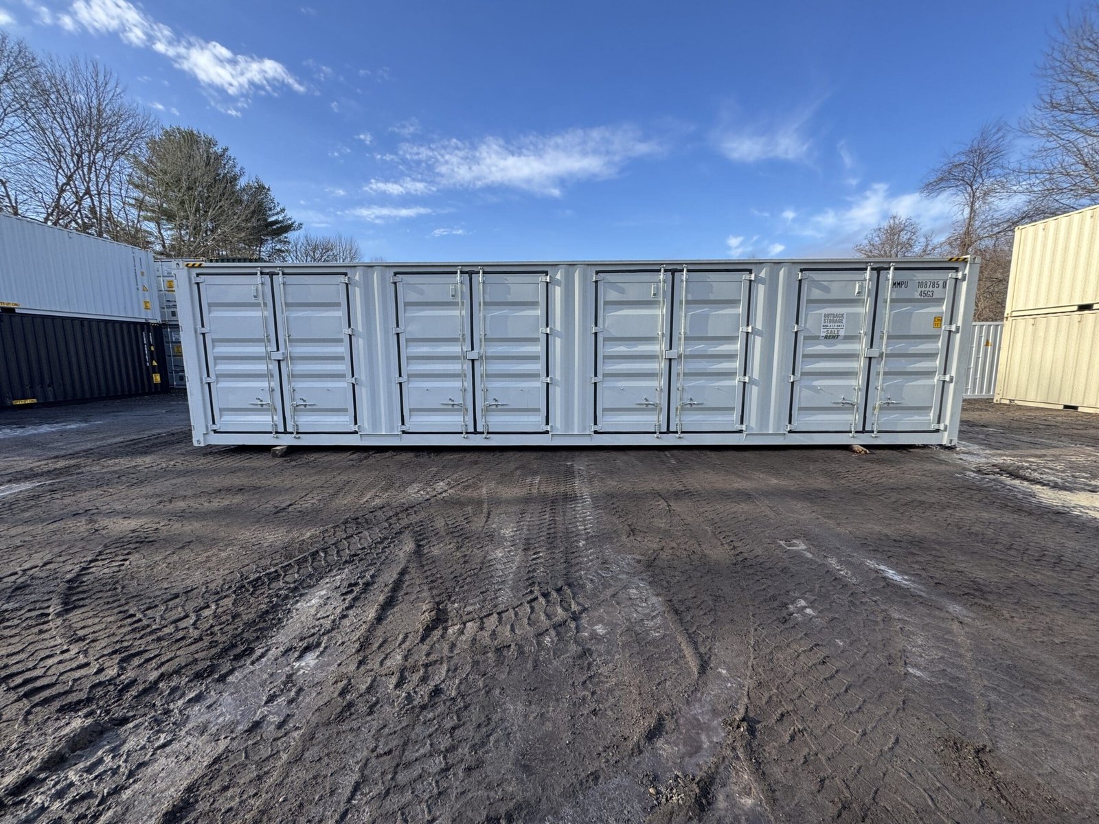 40ft New High Cube Shipping Container - Wind & Watertight - Lt Gray - Unit MMPU108785-0 - Image 9