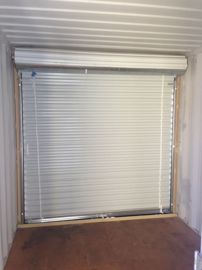 20ft Custom One Trip Shipping Container - Roller Shutter & RAL 7035 Respray - Image 5