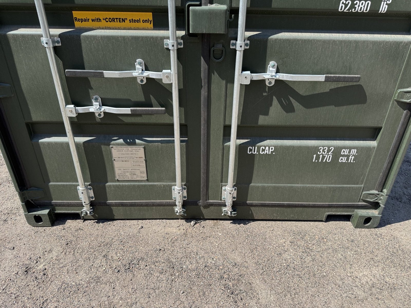 20ft New Shipping Container - Wind & Watertight - Green - Unit BBUU802707-8 - Image 6
