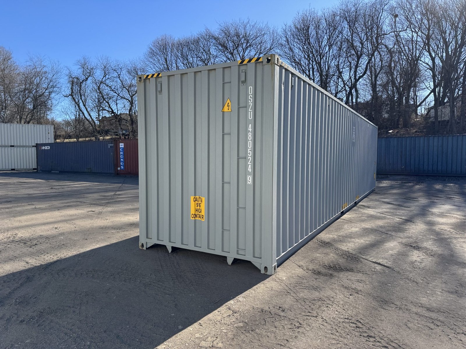 40ft New High Cube Shipping Container - Wind & Watertight - Gray - Unit DSZU480524-9 - Image 12