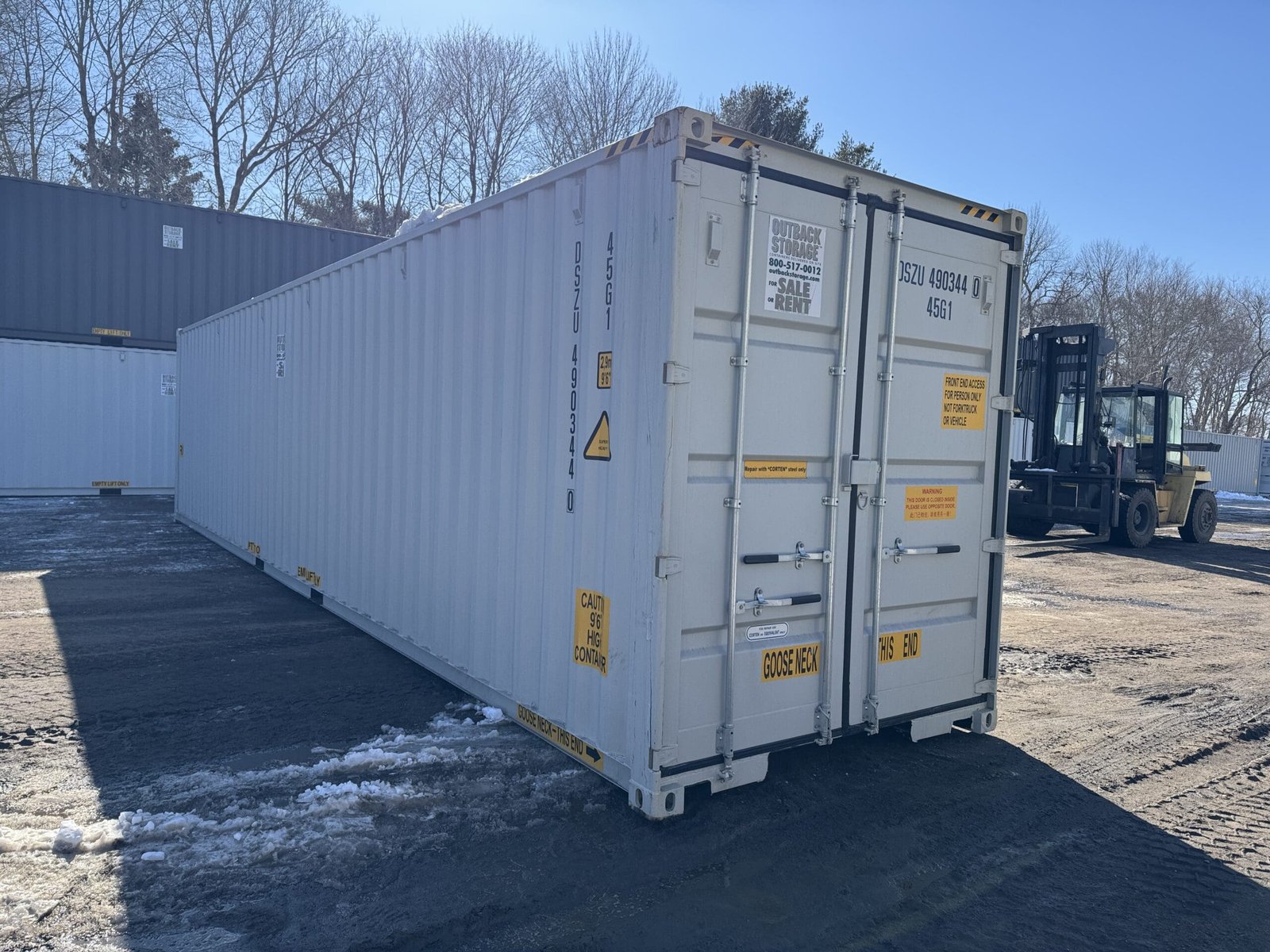 40ft New High Cube Shipping Container - Wind & Watertight - Gray - Unit DSZU490344-0 - Image 10