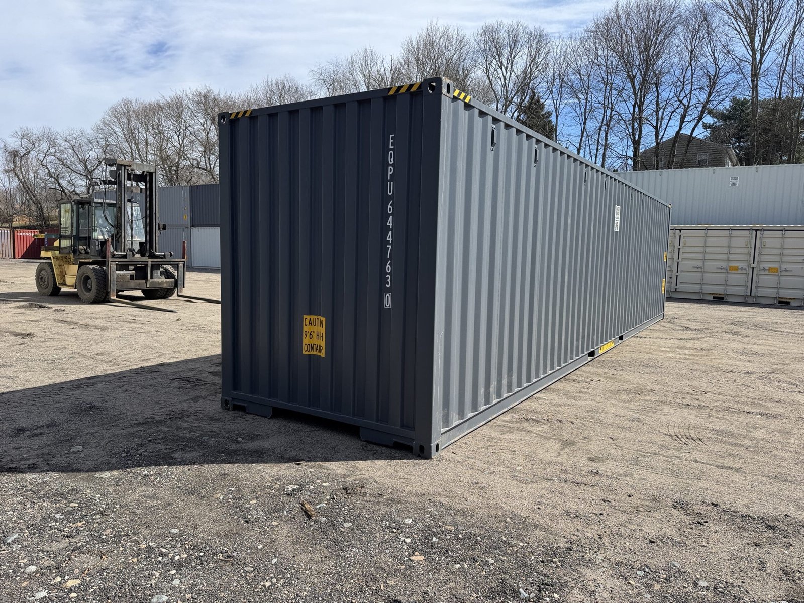 40ft New High Cube Shipping Container - Wind & Watertight - Dk Gray - Unit EPQU644763-0 - Image 12