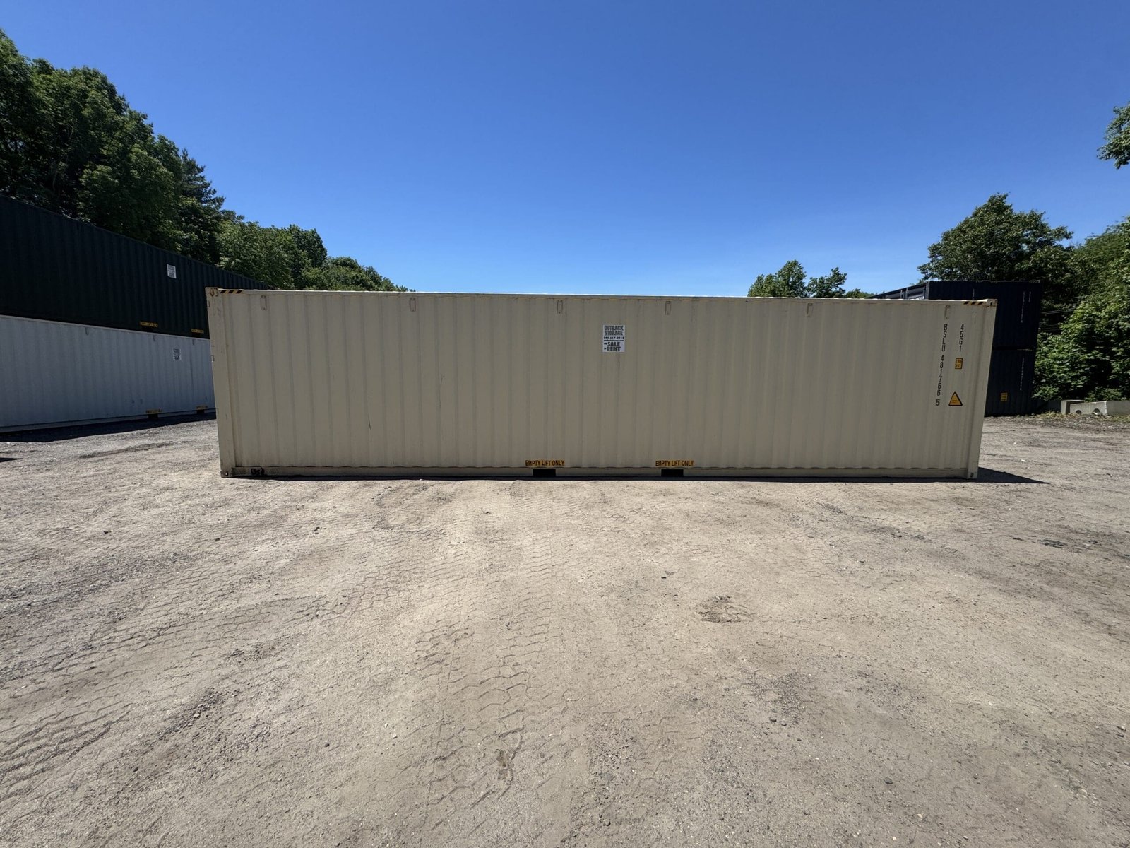 40ft New High Cube Shipping Container - Wind & Watertight - Beige - Unit BSLU481766-5 - Image 9