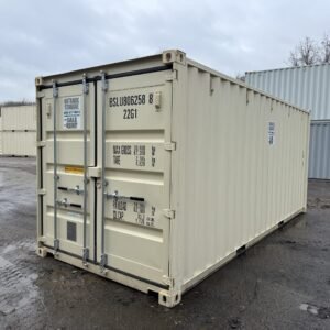 20ft New Shipping Container - Wind & Watertight - Beige - Unit BSLU806258-8