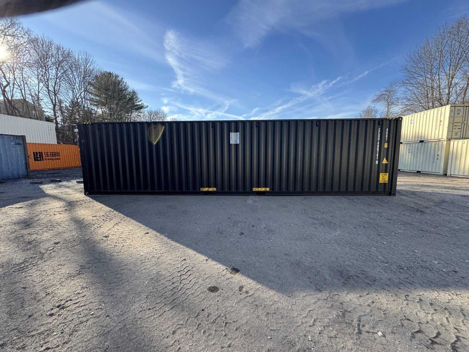 40ft New High Cube Shipping Container - Wind & Watertight - Black - Unit CEUU480741-0 - Image 9
