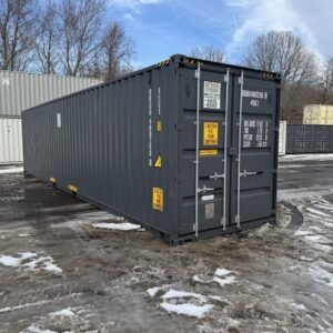 40ft New High Cube Shipping Container  -  Wind & Watertight  -  Gray  -  Unit BBUU480250-0