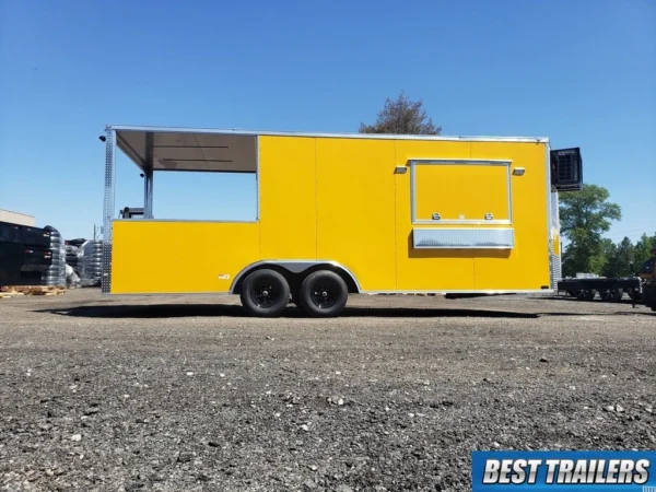2024 enclosed 8 X 22 concession vending trailer food truck w sinks AC mini split