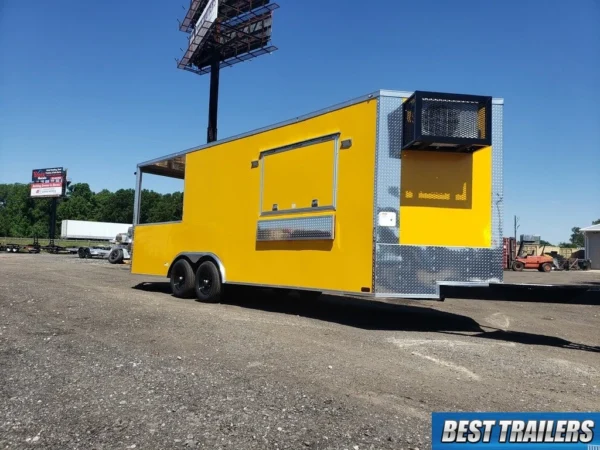2024 enclosed 8 X 22 concession vending trailer food truck w sinks AC mini split