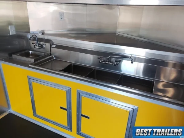 2024 enclosed 8 X 22 concession vending trailer food truck w sinks AC mini split