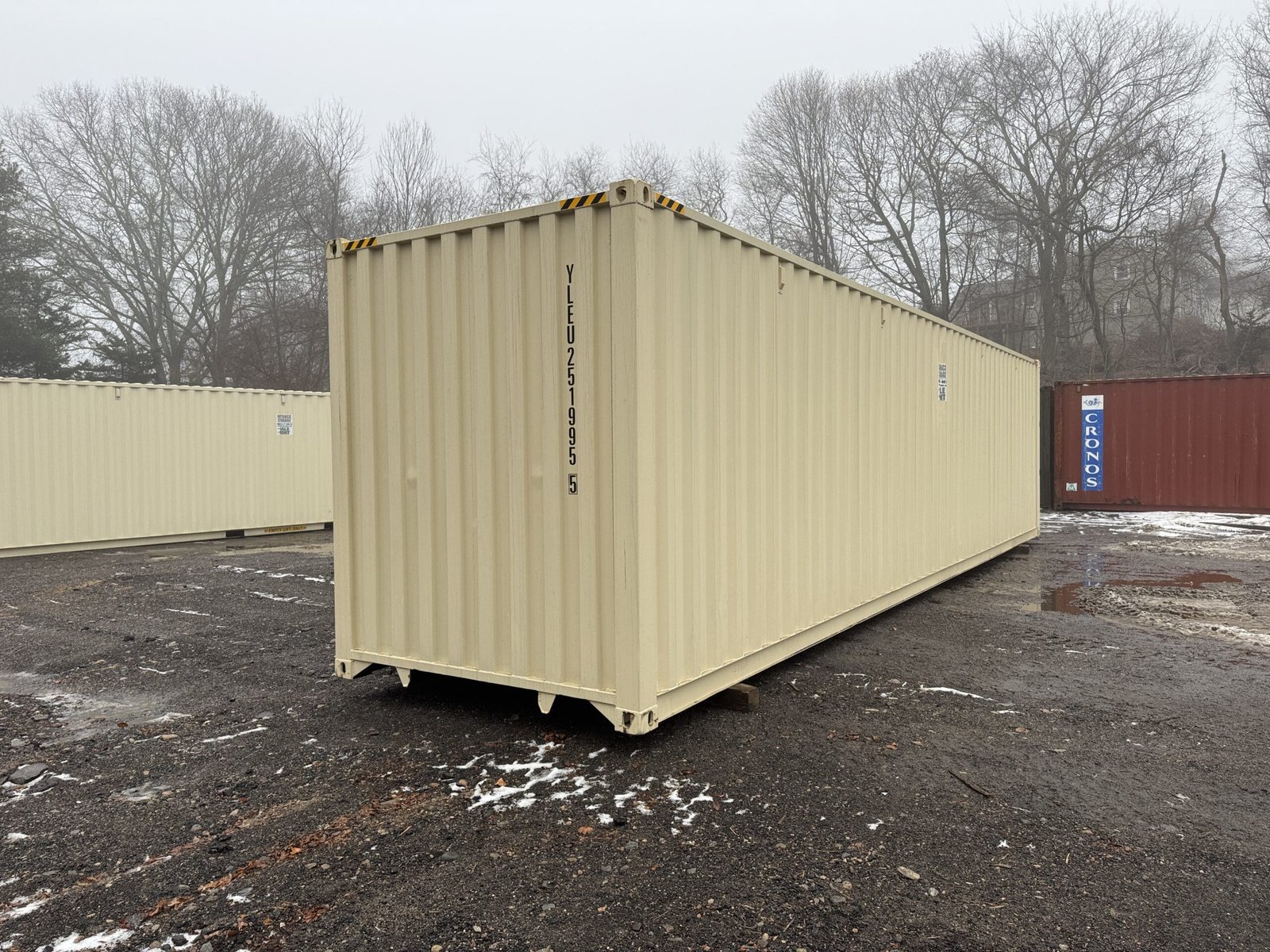 40ft New High Cube Shipping Container - Wind & Watertight - Beige - Unit YLEU251995-5 - Image 12