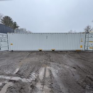 40ft New High Cube Shipping Container  -  Wind & Watertight  -  Gray  -  Unit DSZU490327-1