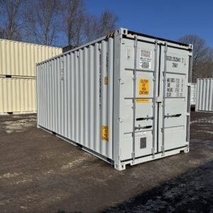 20ft New High Cube Shipping Container  -  Wind & Watertight  -  Gray  -  Unit DSZU252841-7