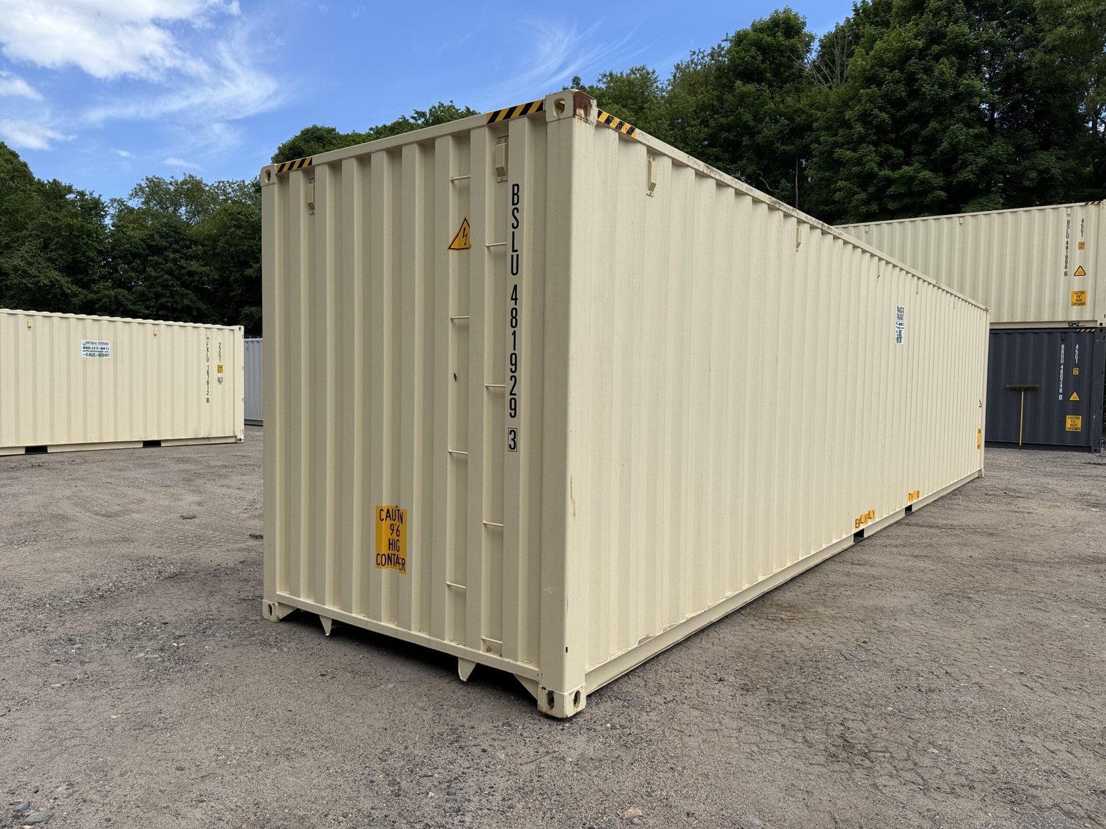 40ft New High Cube Shipping Container - Wind & Watertight - Beige - Unit BSLU481929-3 - Image 12