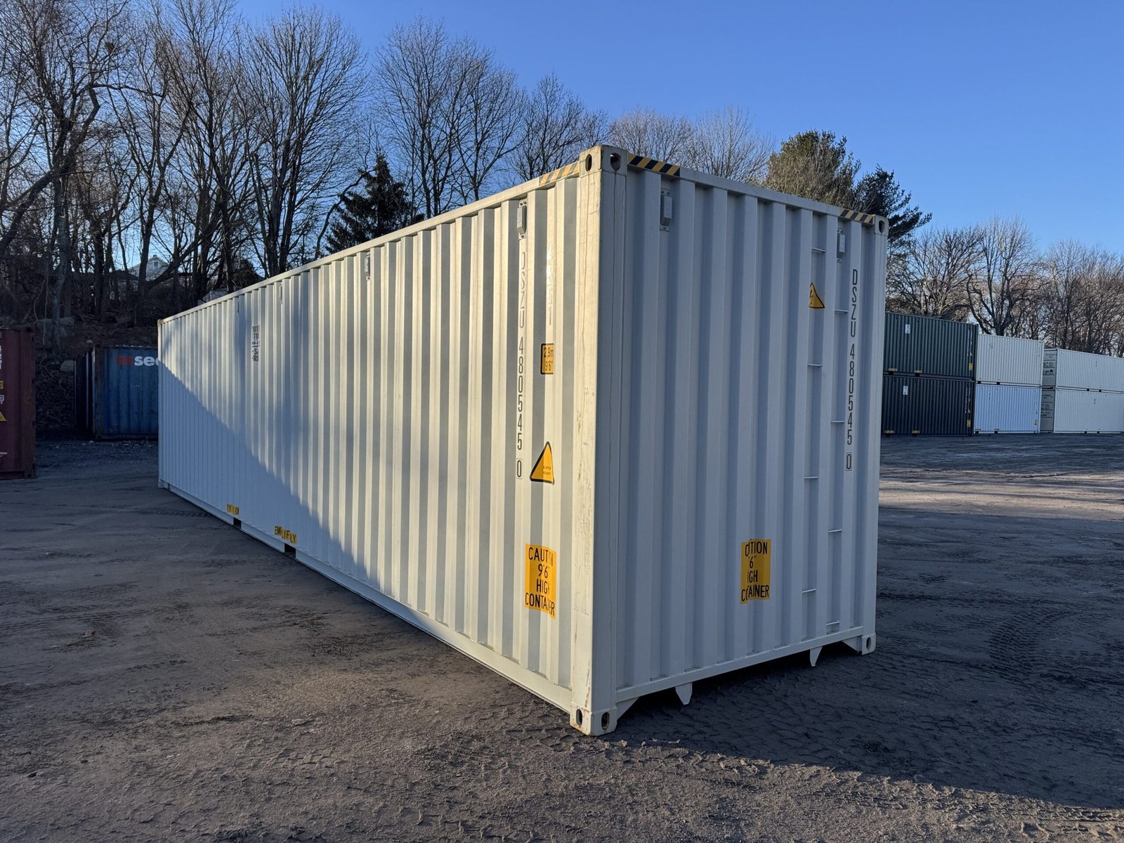 40ft New High Cube Shipping Container - Wind & Watertight - Gray - Unit DSZU480545-0 - Image 10
