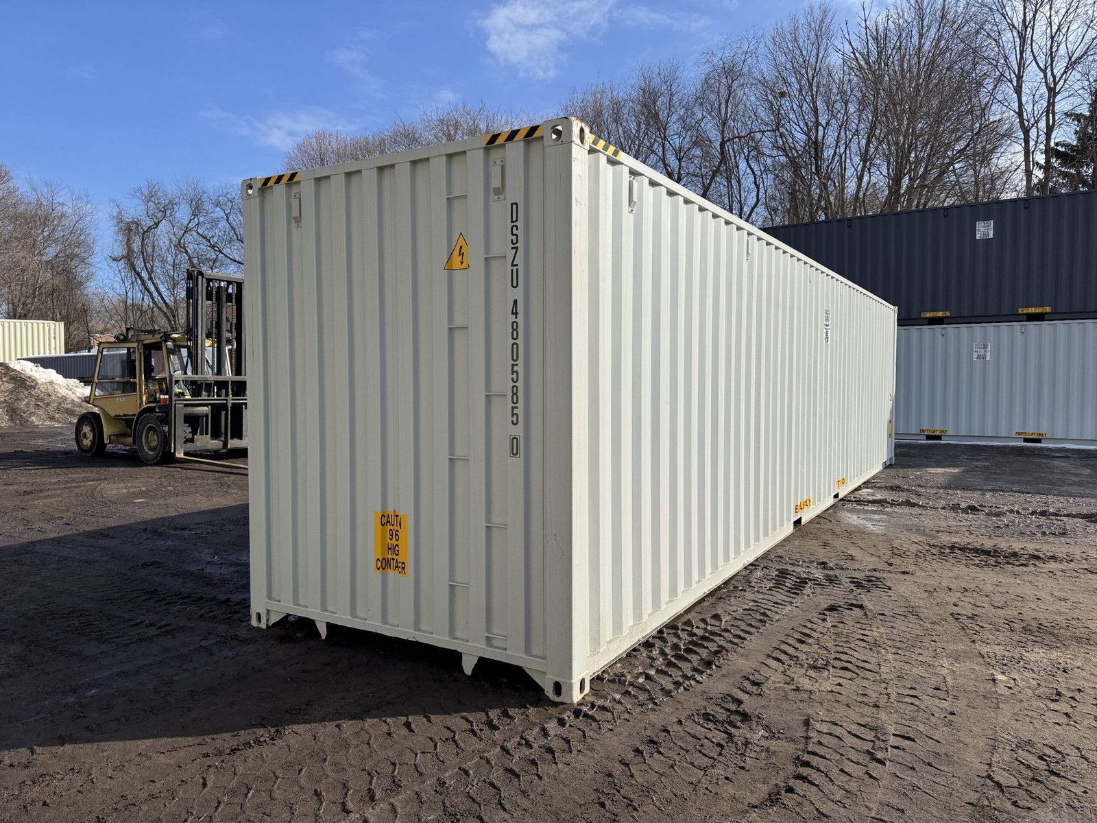 40ft New High Cube Shipping Container - Wind & Watertight - Gray - Unit DSZU480585-0 - Image 11