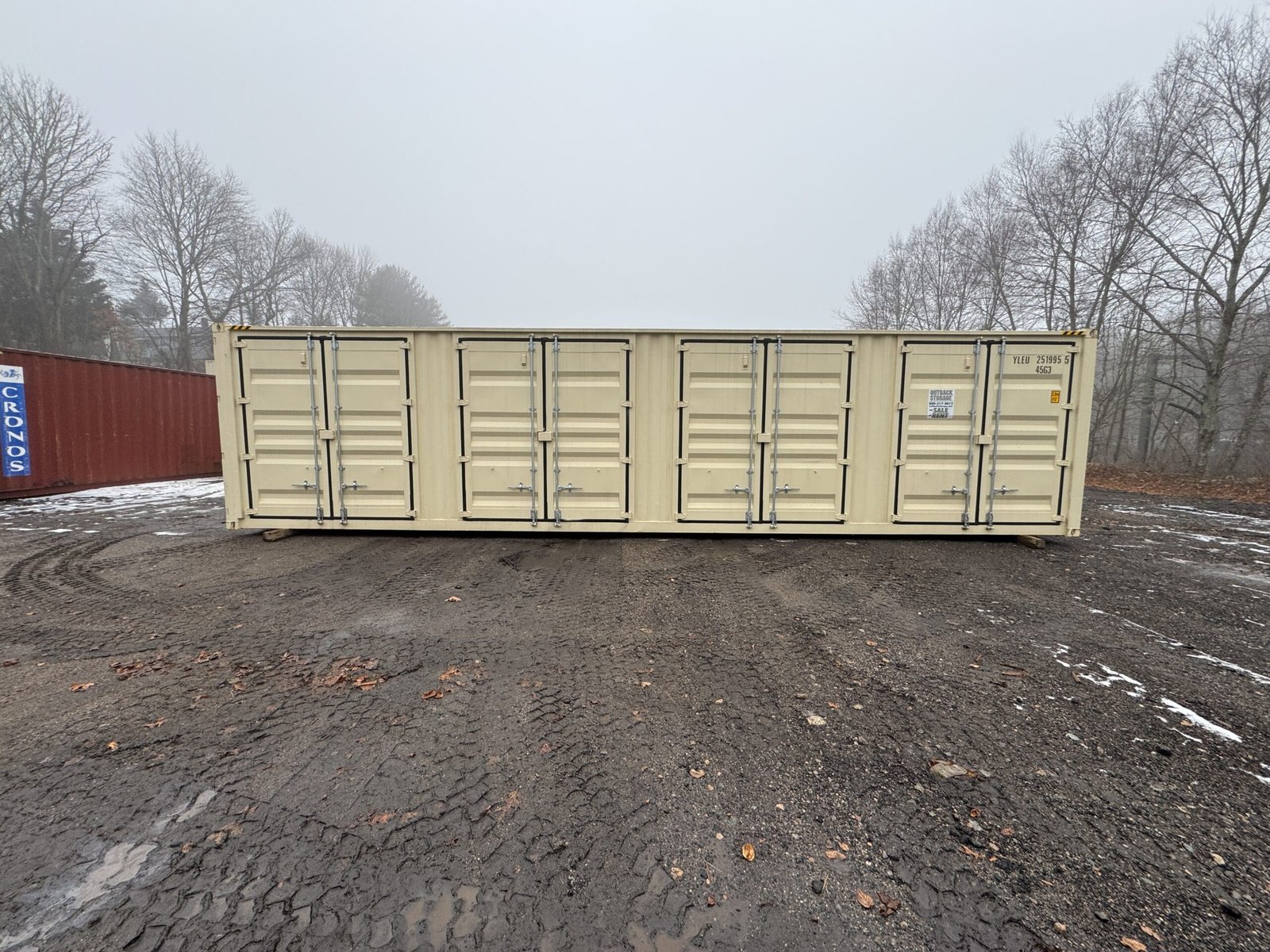 40ft New High Cube Shipping Container - Wind & Watertight - Beige - Unit YLEU251995-5 - Image 9
