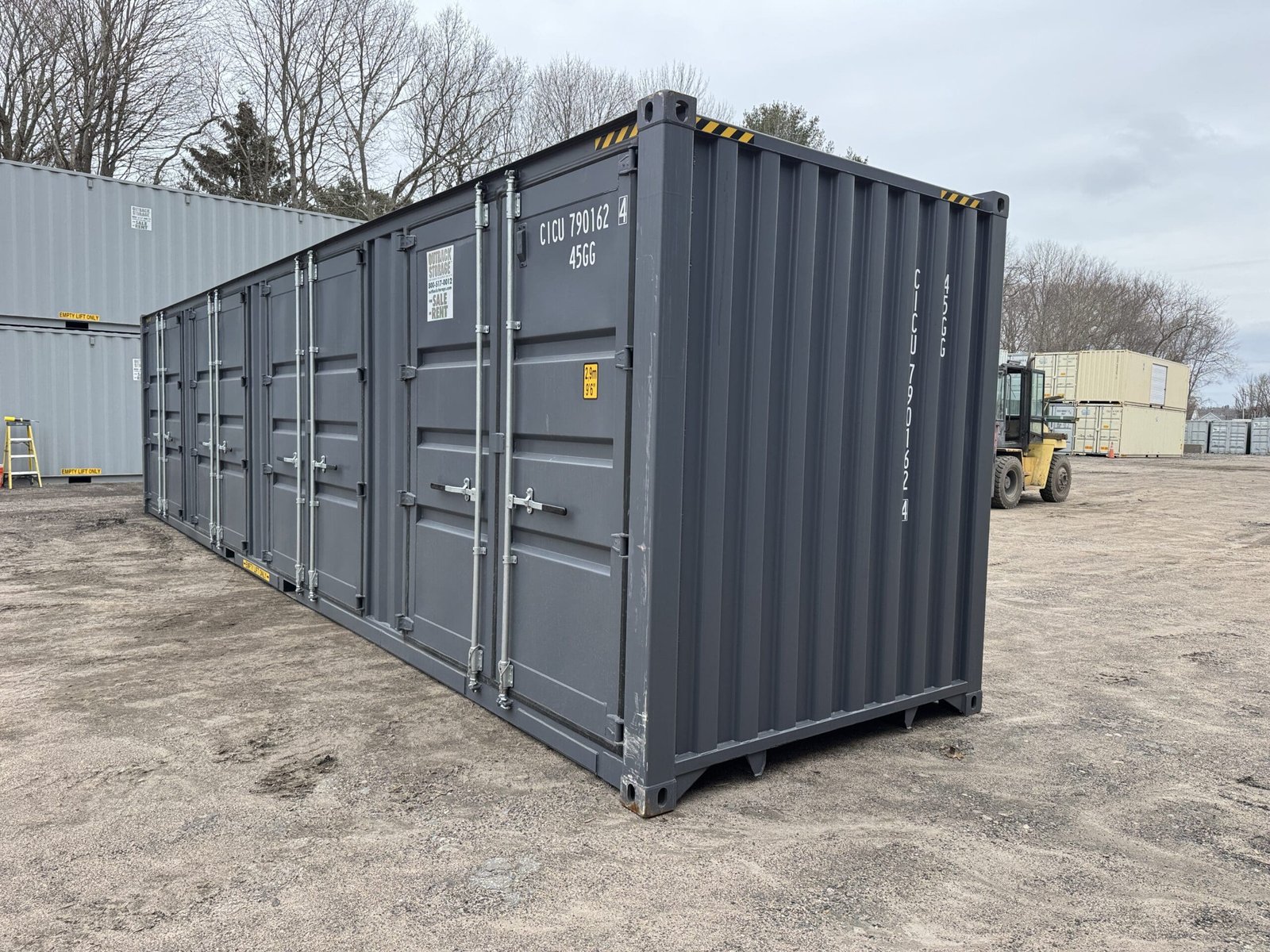 40ft New High Cube Shipping Container - Wind & Watertight - Dk Gray - Unit CICU790162-4 - Image 9