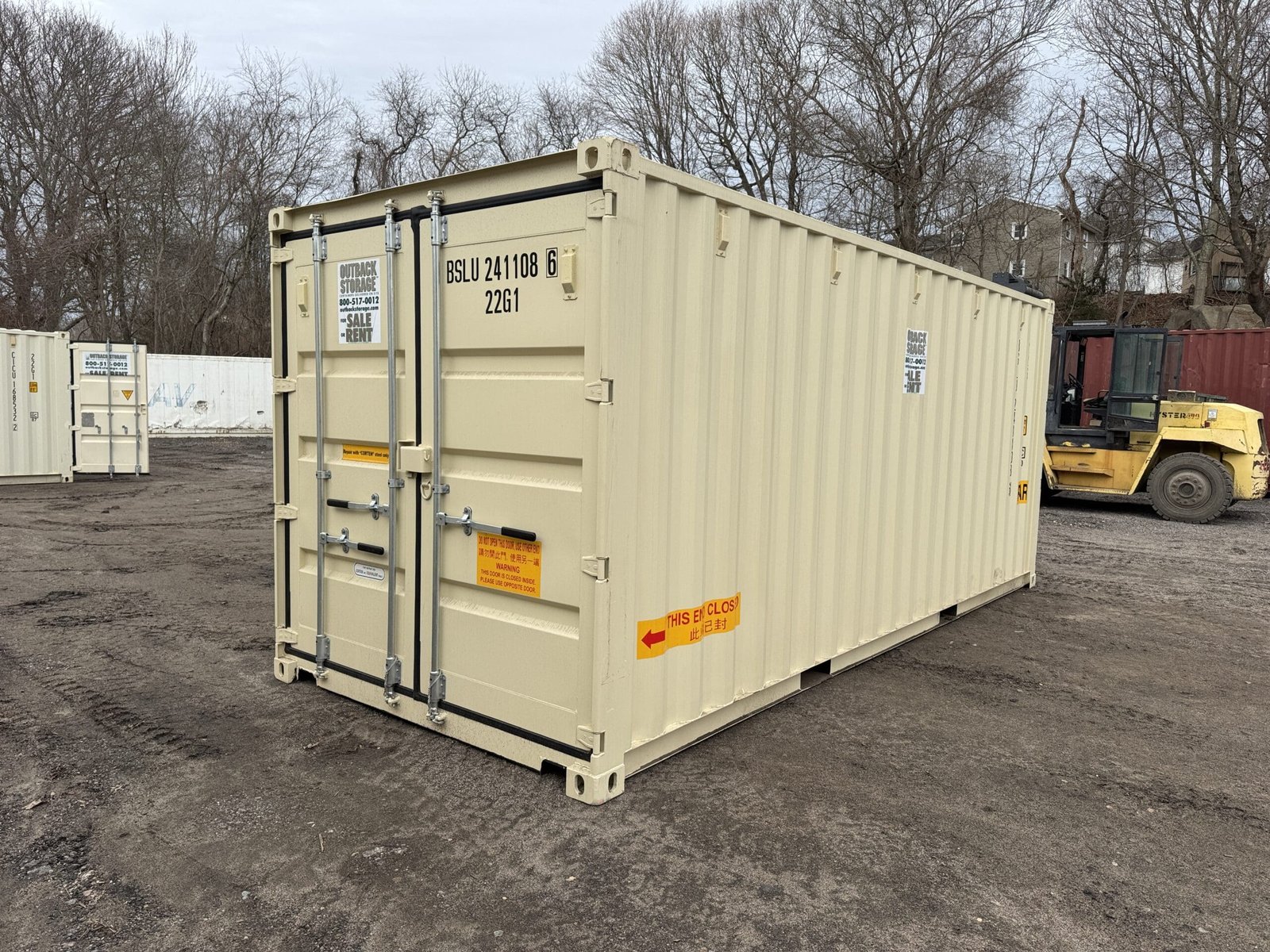 20ft New Shipping Container - Wind & Watertight - Beige - Unit BSLU241108-6 - Image 12