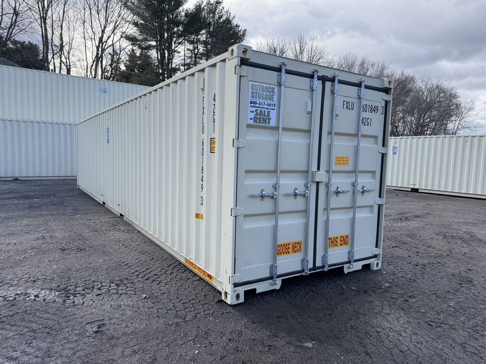 40ft New Shipping Container - Wind & Watertight - Beige - Unit FXLU601849-3 - Image 12
