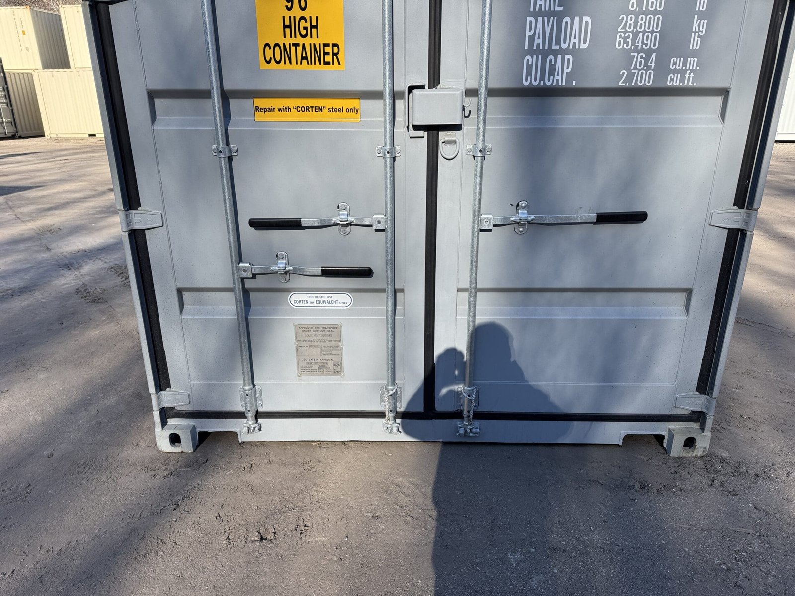 40ft New High Cube Shipping Container - Wind & Watertight - Gray - Unit DSZU480524-9 - Image 6