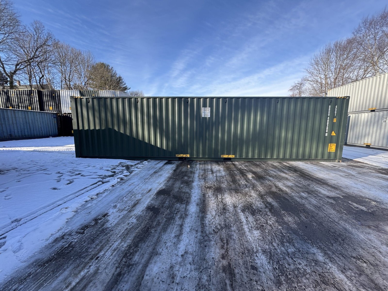 40ft New High Cube Shipping Container - Wind & Watertight - Green - Unit BBUU480280-8 - Image 8