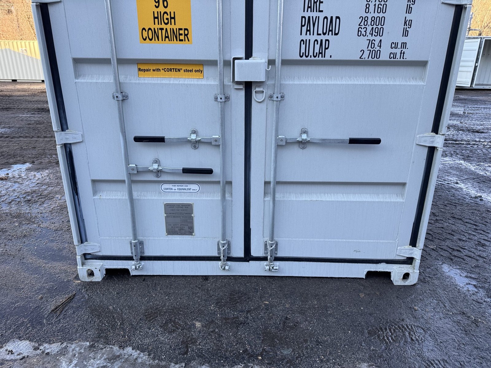 40ft New High Cube Shipping Container - Wind & Watertight - Lt Gray - Unit DSZU480598-0 - Image 6