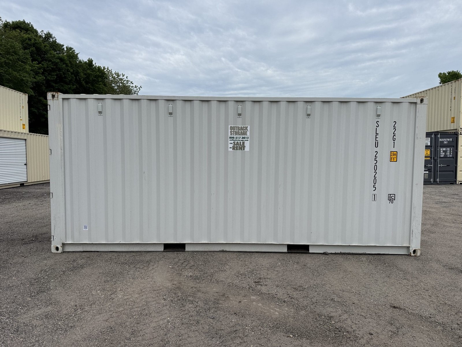 20ft New Shipping Container - Wind & Watertight - Gray - Unit SLEU250205-1 - Image 8