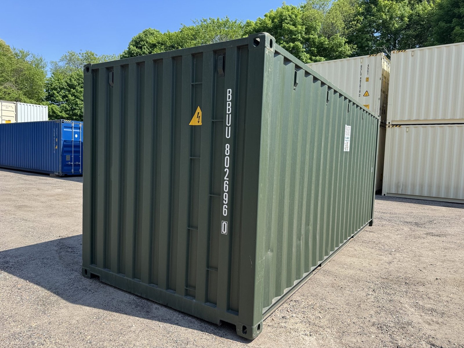 20ft New Shipping Container - Wind & Watertight - Green - Unit BBUU802696-0 - Image 12