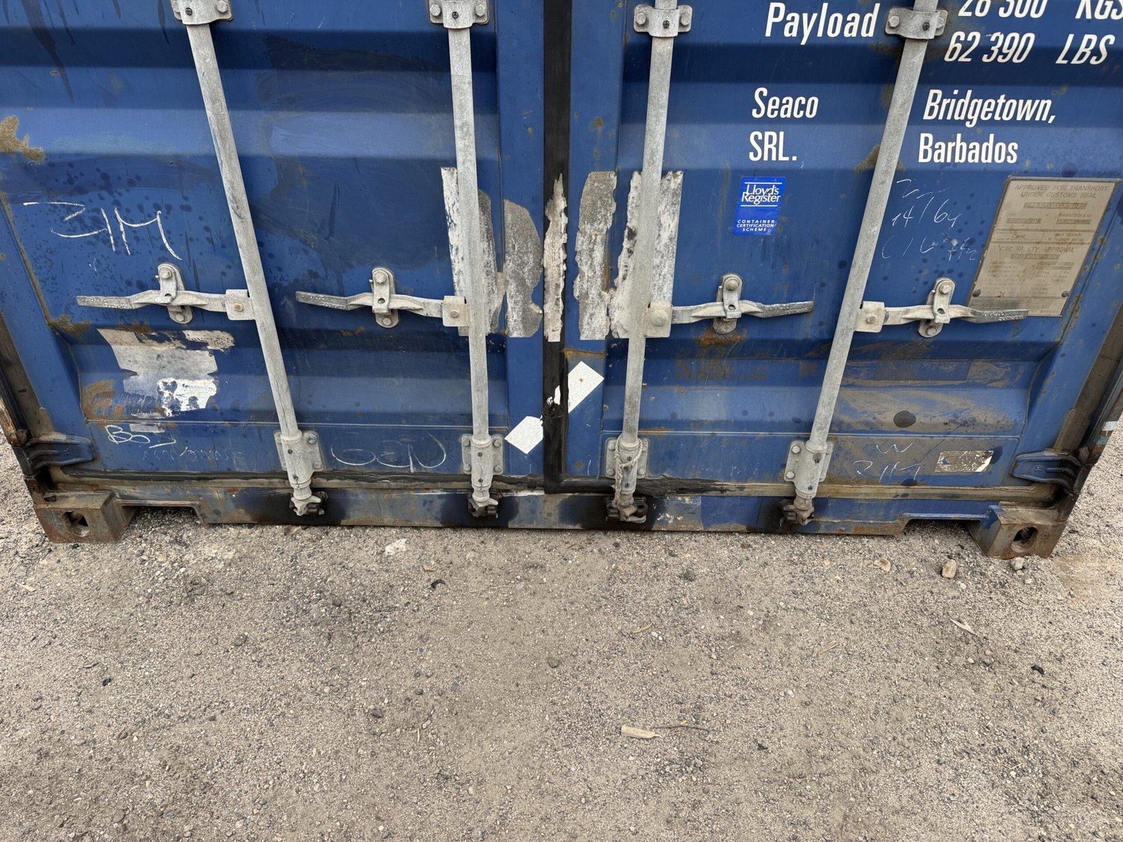20ft Used Shipping Container - Wind & Watertight - Blue - Unit SEGU221402-1 - Image 5